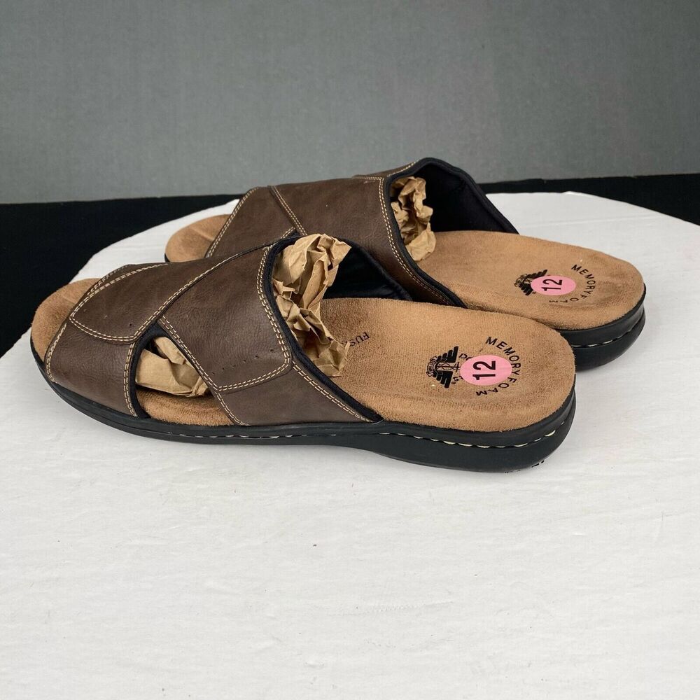 Dockers Men's size 12 Brown Seaton Slide Sandal Comfort Outdoor Slip-on Shoe